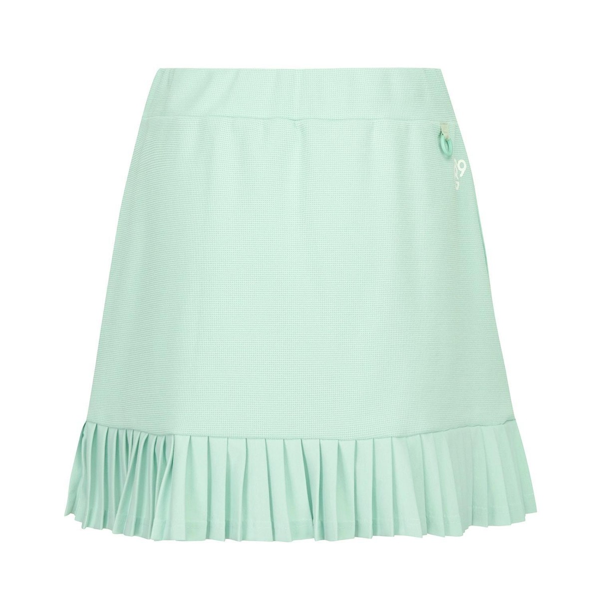 【PEARLY GATES】Women's Denim Print Banding Skirt Genuine PEARLY GATES GOLF Womens Pleated Hem Knit Banding