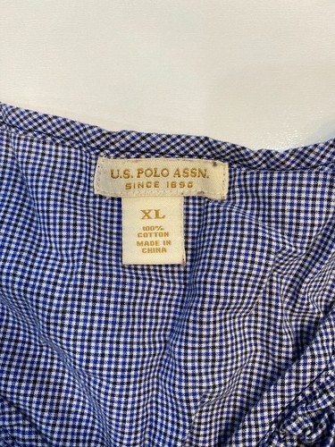 US Polo Assn taglia XL multicolore a quadri con volant e bottoni davanti camicia taglia XL donna - Foto 2 di 8