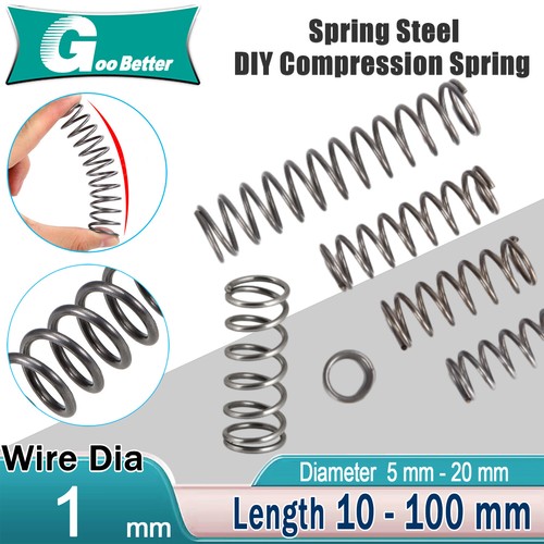 Compression Spring Steel 1 mm Wire Dia Small Pressure Springs / Coil Spring - Picture 1 of 18