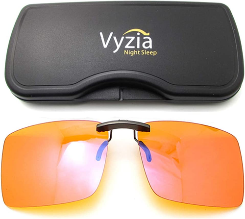 Clip on Blue Light Blocking Glasses for Sleep | Fits over Prescription Glasses, - Picture 10 of 12