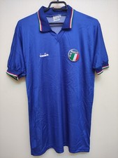 Italy 1986 1990 Home Shirt Vintage Soccer Jersey Diadora Football Maglia M
