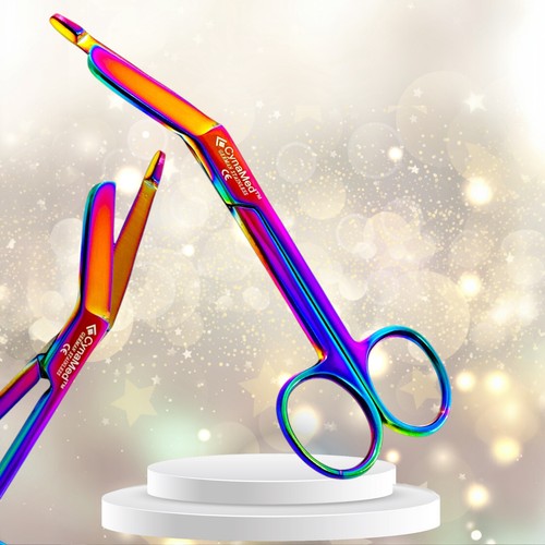 TIJERAS VENDAJE 1EA LISTER 5.5" COLOR ARCO IRIS INSTRUMENTOS MÉDICOS PREMIUM ENT - Imagen 5 de 6