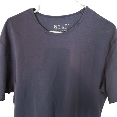 BYLT Mens L Purple Short Sleeves Drop Cut LUX Athletic Fit Crew Neck T Shirt - Bild 2 von 7
