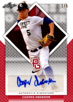COOPER SWANSON 2016 Leaf Perfect Game National Showcase Auto Red #/5 #BA-127