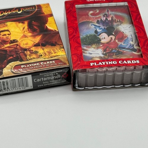Playing Cards 2 Decks - Indiana Jones and Mickey Mouse Disney Four Parks NEW - Picture 3 of 5