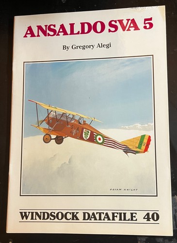 Ansaldo SVA 5 WINDSOCK Datafile 40 by G. Alegi WWI DRAWINGS PHOTOS SIDEVIEWS - Imagen 1 de 8