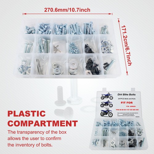 Engine Plastics Frame Bolts Kit Fit For Yamaha TTR125 TTR225 TTR230 TTR250 - Picture 2 of 18