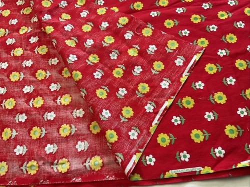 Vintage Marcus Brothers Textile Corp Fabric, Fun Flowers, 1.5 Yards - Picture 6 of 6