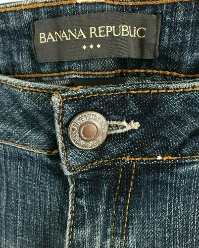 BANANA REPUBLIC Jeans Women's Blue Boot Leg Denim Zip 5 Pockets Size 8 - Picture 7 of 11