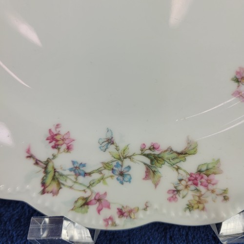 Vintage Haviland & Co Limoges Plate Blue and Pink Flowers Shabby Chic France - Picture 7 of 22