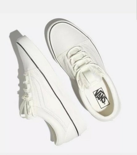 Vans Old Skool Ghillie Leather in Marshmallow US MEN 6.5/US WOMEN 8 - Picture 3 of 3
