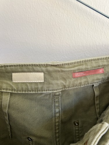 Pilcro 28 The Wanderer Pantalone Jeans Verde Ricamato Patch Crop Barrel - Foto 6 di 8