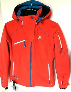 salomon red ski jacket