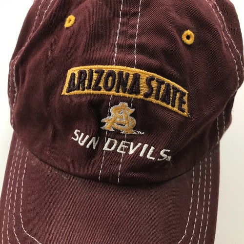 VINTAGE Arizona State Sun Devils Hat Cap Size M - L Stretch Fit Red Embroidered - Picture 4 of 9