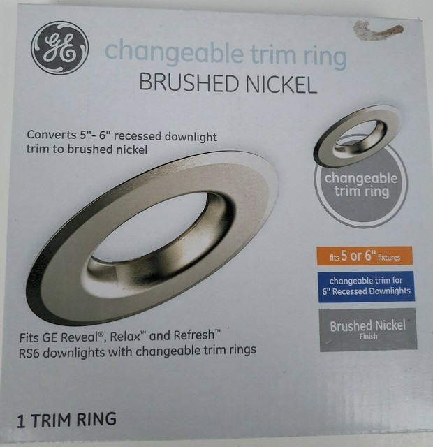 GE Changeable Trim Ring for 5 to 6 inch Recessed Downlights Brushed