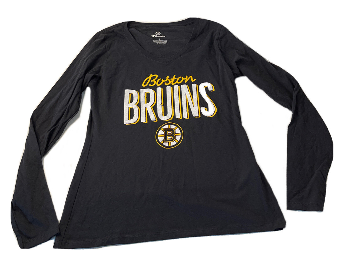 Women's Size Small Long Sleeve Boston Bruins T Shirt (NHL HOCKEY) By Fanatics