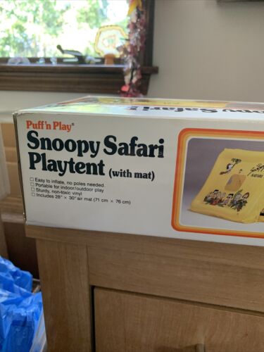 Tenda da gioco vintage Intex Snoopy Safari Puff'n Play rara sigillata - Foto 3 di 5