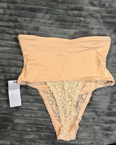 tummy control shapewear thong (XL)-NWT Beige Tan one piece - Picture 2 of 8
