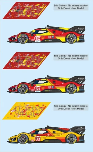 Ferrari 499 P Hypercar LE MANS 2024 1:32 1:43 1:24 1:18 Decals Slot Decals