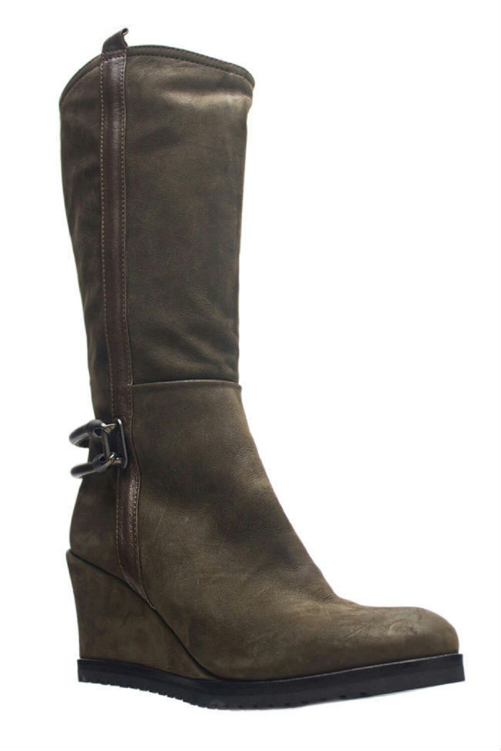 Nuevo Velada Moda Marrón Cuero Tacón Con Plataforma botas Nuevo Velada Moda Tacón Marrón Cuero Tacón Moda Con Plataforma botas 7c6f61