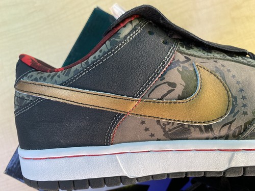2006 Nike Dunk Low Premium SB SBTG SABOTAGE Sable Green Gold 313170 201 US 11.5 - Picture 12 of 22