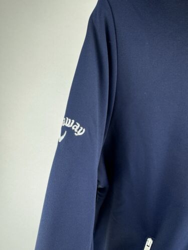 Callaway Golf Mens Hoodie Aquapel 1/2 Zip Pullover /UK Small /Navy /New /19868 - Picture 3 of 10
