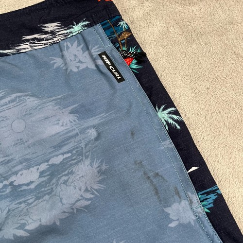 Rip Curl Board Shorts Mens 30 Waist Blue Hawaiian Mirage Ultimate Stretch Surf - Picture 11 of 12