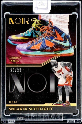 2021-22 Panini Noir LeBron James Sneaker Spotlight #6 /99 Miami Heat