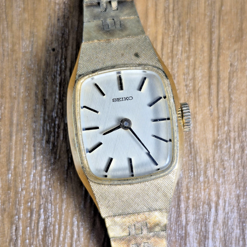 Seiko Watch Women's Gold Tone Wrist Tested Working 17 Jewel Vintage 1968 - Picture 1 of 12