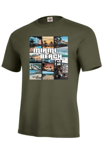 Camiseta Miami Beach SOUVENIR, VACACIONES, FLORIDA Surtidos Colores Talla S-5XL - Imagen 10 de 11