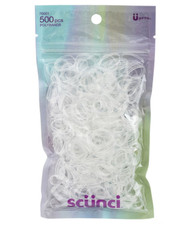 Scunci by Conair- Clear Poly Hair Bands  500PK