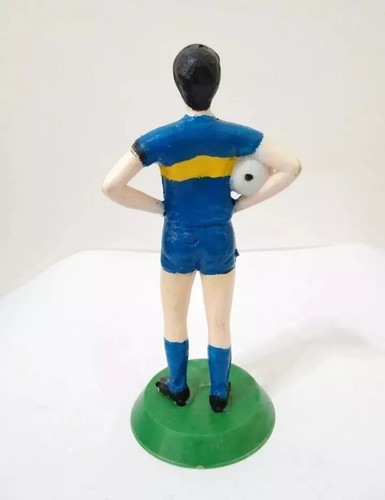 Vintage BOCA JUNIORS Soccer Cake Top Hard Plastic Figure Argentina 1970's - Picture 2 of 2