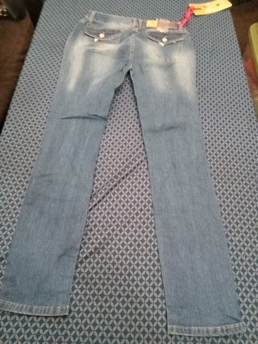 JEANS STRETCH SKINNY SIZE 13 DENIM WAIST 34 IN 13-1 CH277 SZ13 DISTRESSED - Picture 9 of 10