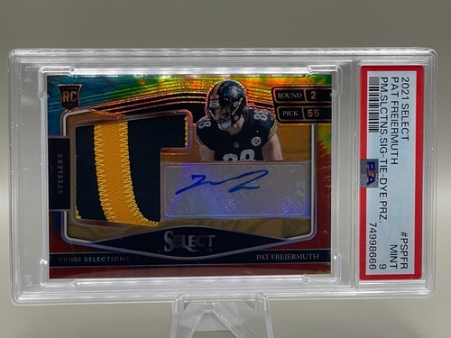 2021 Select Prime Selections Patch Auto-Pat Freiermuth (Tie Dye Prizm /25) PSA 9