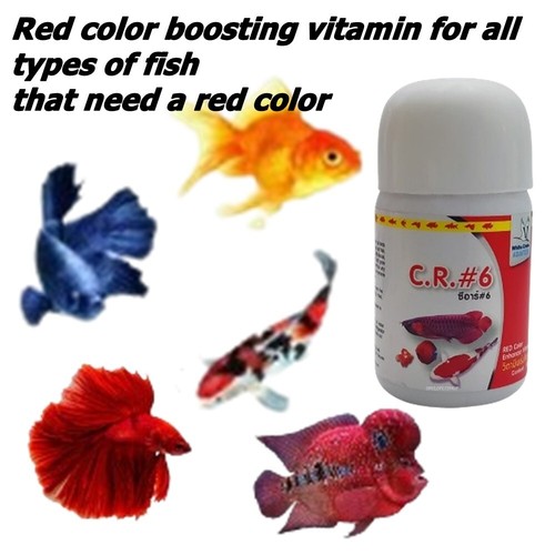 6X CR 6 Vitamin White Crane Fish Red Type Food Powder Enhancer Color Breed Beaut - Picture 6 of 7