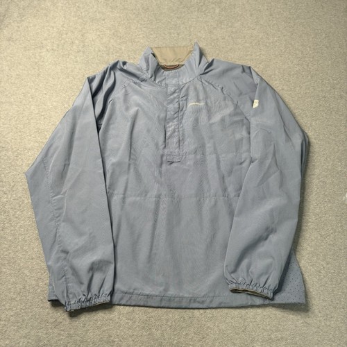 Eddie Bauer Sport Shop Sweatshirt Mens XL Blue 1/4 Snap Performance Vented Adult