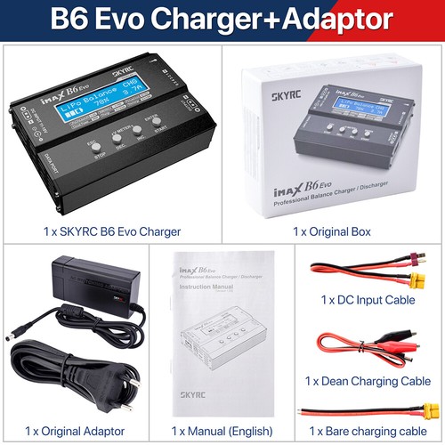 SKYRC IMAX B6 EVO B6 V2 B6 Mini B6AC V2 LiPo Battery Balance Charger Discharger - Picture 20 of 34