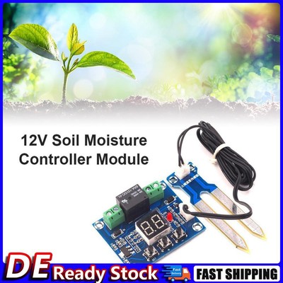 12V Digital Soil Humidity Sensor Controller Automatic Watering Module Probe Deu