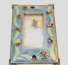 New Brighton Love Baby Multi-colored Enamel Silver Light Switch Cover