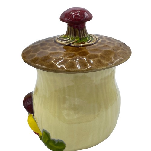 Vintage 70er Jahre 3er Set McCoy Pottery 545 Muster Keramik Pilz Kanister - Bild 12 von 24