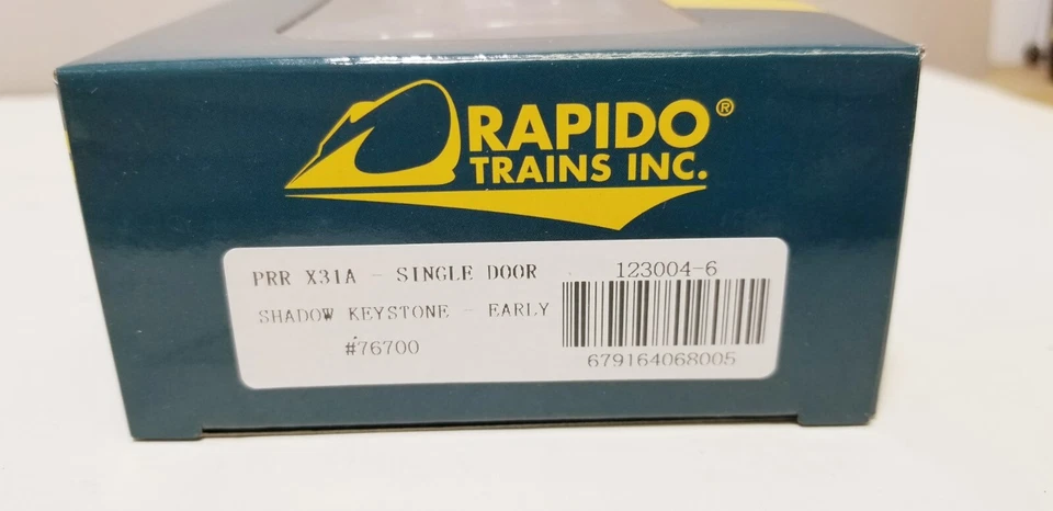 Pennsylvania Railroad Early Shadow Keystone X31A Boxcar 76700 Rapido 123004-6 HO - Image 4 of 4
