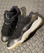 Nike Jordan 11 XI Retro Low Baron Kids Size 3Y Youth 505835-010 Black Metallic