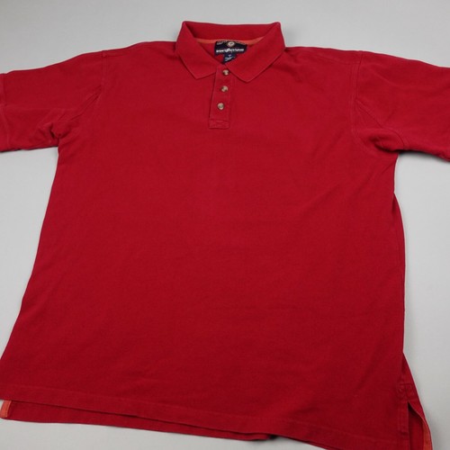 Duluth Trading Polo Shirt Mens Large Red 100% Cotton Rugged Work - Picture 2 of 10