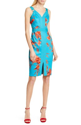 ted baker jordja fantasia panel bodycon dress