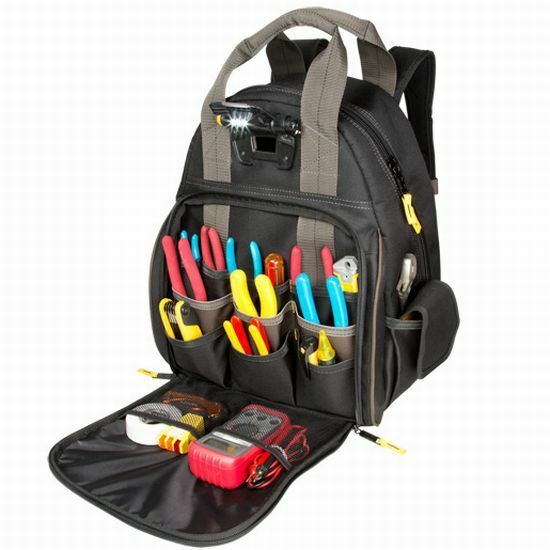 CLC Tech Gear 53 Zaino strumento illuminato a LED tascabile