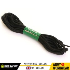 Beeswift Click Round Boot Lace 140cm Black Work  Hiking Boots Laces Plain