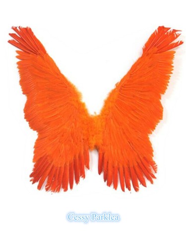 Box-D4 Large Angel Feather Wings Fancy Dress Costume Accessory White Black Pink - Picture 4 of 19