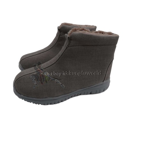 Winter Shaolin Monk Buddhist Shoes Chinese Kung fu Wushu Training Boots - Picture 6 of 7