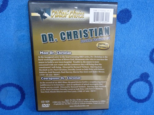 Meet Courageous Doctor Christian (DVD, 1940) Double Feature #1 Critics’ Choice - Picture 2 of 3