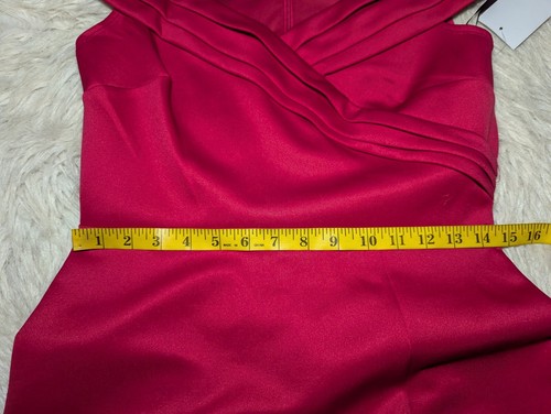 ALEXA B NITES Off Shoulder HOT PINK Maxi Dress Evening PROM Gown Women's Size 10 - Picture 11 of 13